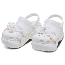 Youth - Crocs Laces & Pearl Bow Charm Kit - White/Gold/Pearl