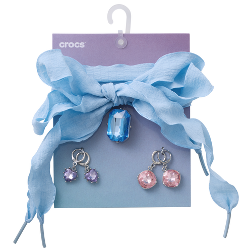 Crocs Youth   Laces & Gems Charm Kit In White