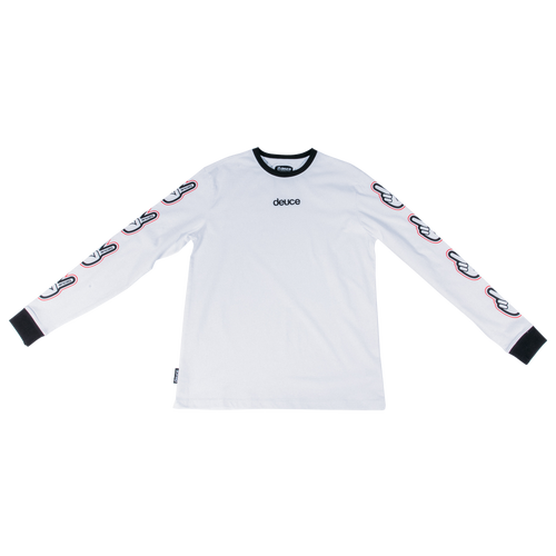 

Deuce Mens Deuce Long Sleeve T-Shirt - Mens White/White Size L