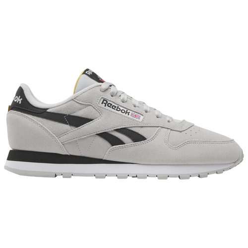 

Reebok Mens Reebok Classic Leather - Mens Running Shoes Steely Fog/Core Black/Retro Gold Size 9.0