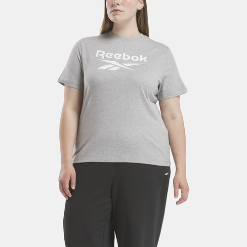 

Reebok Womens Reebok Plus Size Identity Big Logo T-Shirt - Womens Grey
