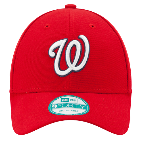 

New Era Mens Washington Nationals New Era Nationals 9Forty Adjustable Cap - Mens Red/Red Size One Size