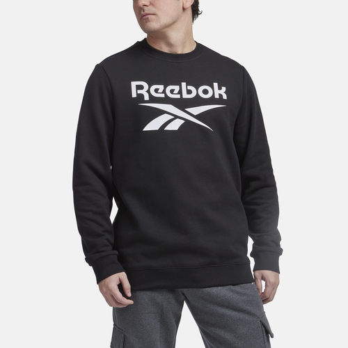 

Reebok Mens Reebok Identity Big Logo Fleece Crew - Mens Black Size XL