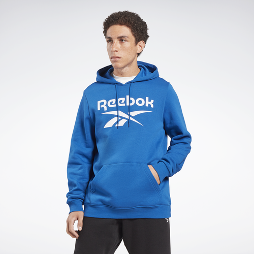 

Reebok Mens Reebok Identity Big Logo Fleece Hoodie - Mens Vector Blue Size XXL