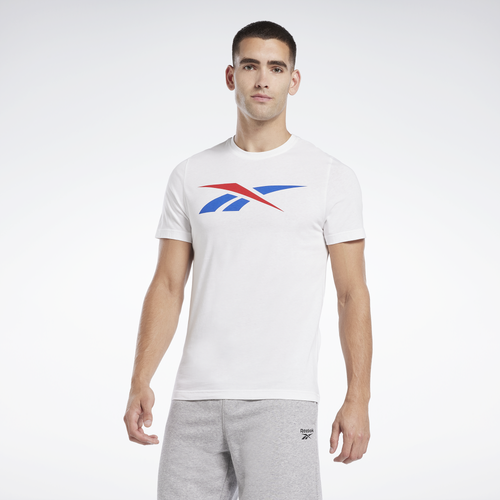 

Reebok Mens Reebok Vector T-Shirt - Mens White/Vector Red/Vector Blue Size XS