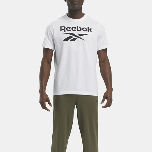 

Reebok Mens Reebok Identity Big Logo T-Shirt - Mens White/Black Size S