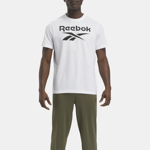 

Reebok Mens Reebok Identity Big Logo T-Shirt - Mens White/Black Size XL