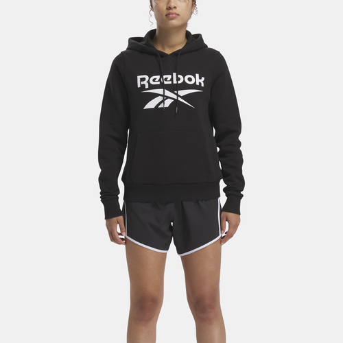

Reebok Womens Reebok Identity Big Logo Fleece Hoodie - Womens Black Size XL
