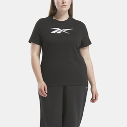 Women's - Reebok Plus Size Graphic Vector T-Shirt - Black