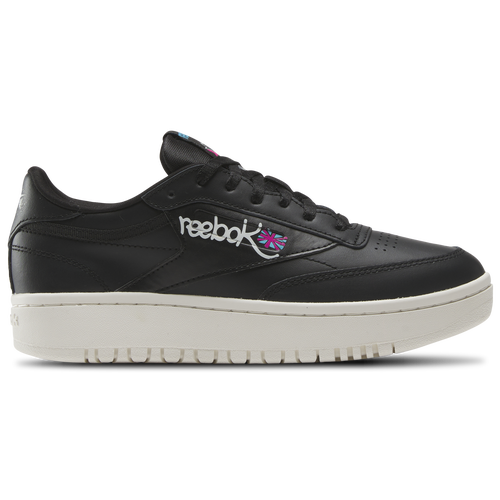

Reebok Womens Reebok Club C Double - Womens Running Shoes Black/Chalk Size 8.0
