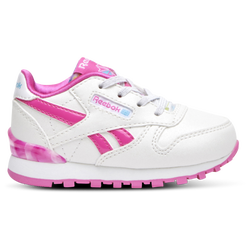 Girls' Toddler - Reebok Classic Leather Step N Flash - White/Pink