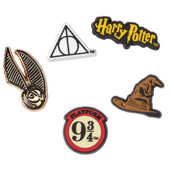 Youth - Crocs Harry Potter Symbol 5 Pack - Brown/Yellow