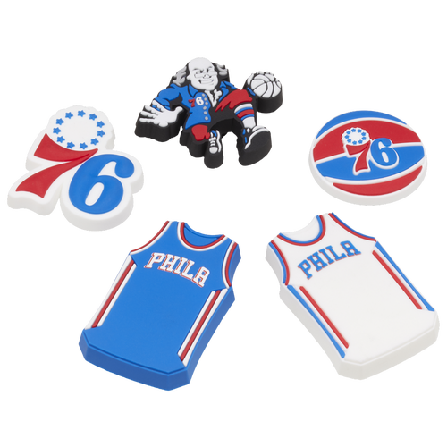 

Youth Crocs Crocs Philadelphia 76ers Jibbitz 5 Pack - Youth Multi Size One Size