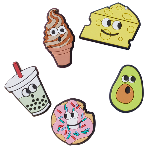 

Youth Crocs Crocs Lights Up Food Friends 5 Pack - Youth Multi Size One Size