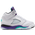Jordan Retro 5 OG  - Boys' Preschool White/New Emerald/Grape