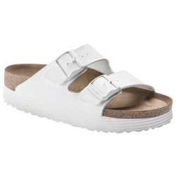 Women's - Birkenstock Arizona Platform - White/White