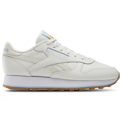 

Reebok Womens Reebok Classic Leather - Womens Shoes Chalk/Chalk/Soft Blue Size 10.5