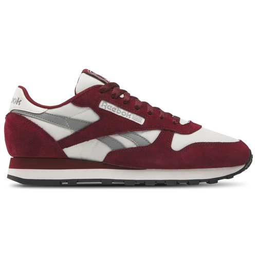 

Reebok Mens Reebok Classic Leather - Mens Running Shoes Rich Maroon/Chalk/Grey Size 10.5