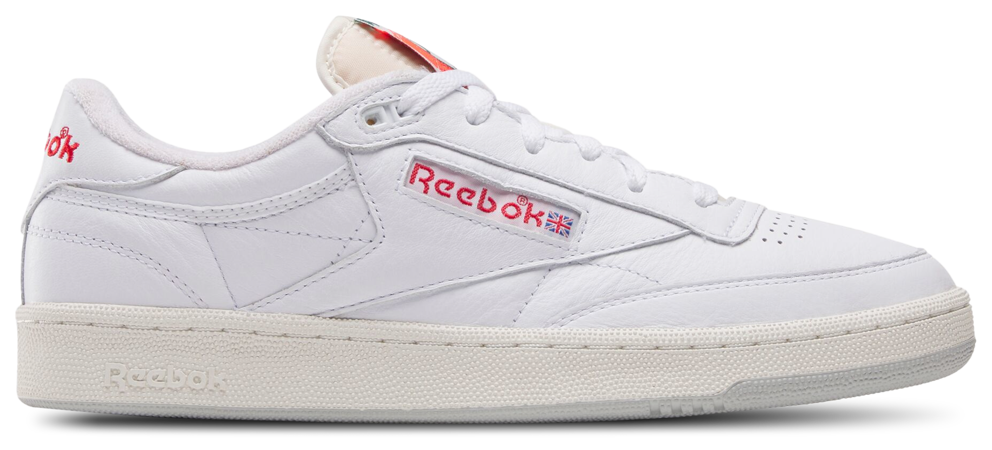 Reebok club c 85 trainers vintage chalk meteor red online