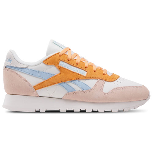 

Reebok Womens Reebok Classic Leather - Womens Running Shoes Chalk/Washed Clay/Soft Blue Size 6.0