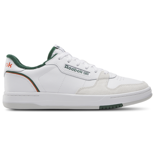 

Reebok Mens Reebok Phase Court - Mens Shoes White/White/Darkgreen Size 11.5