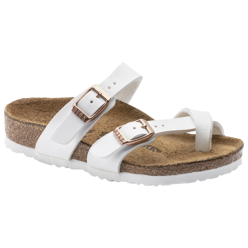 Birkenstock Girls' Mayari Buckle Strappy Sandals - Toddler, Little Kid In White/white