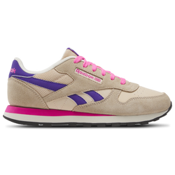 Boys' Grade School - Reebok Classic Leather - Tapioca/Atomic Pink/Solar Purple