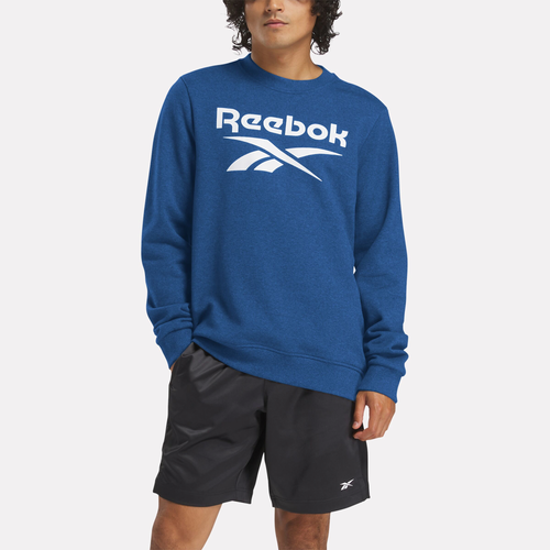 

Reebok Mens Reebok Identity Big Logo Fleece Crew - Mens Boundless Blue Size M