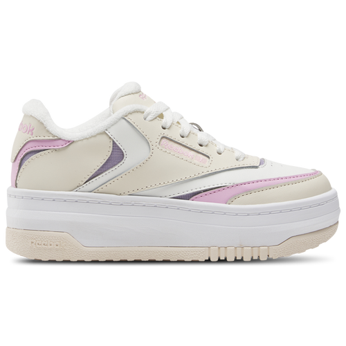 

Reebok Girls Reebok Club C Extra - Girls' Preschool Running Shoes Tapioca/Astro Rose/Dusk Purple Size 2.5