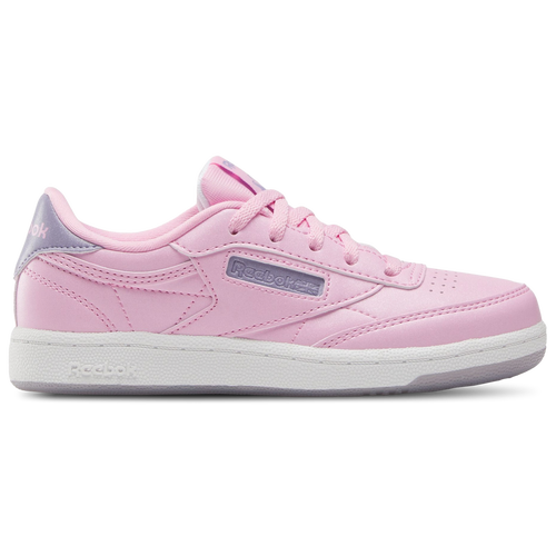 

Girls Preschool Reebok Reebok Club C - Girls' Preschool Running Shoe Dusk Purple/Astro Rose/White Size 02.5