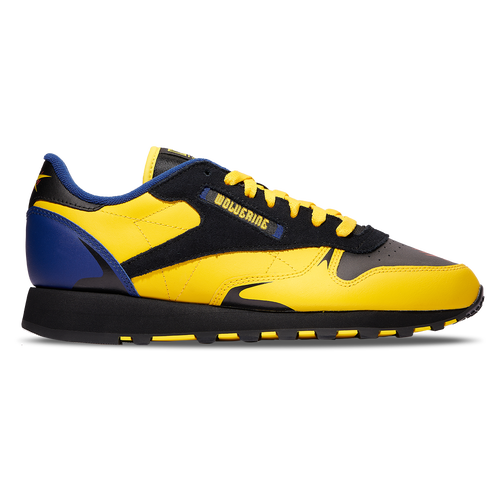 

Reebok Mens Reebok Classic Leather Wolverine - Mens Shoes Black/Yellow/Blue Size 11.0