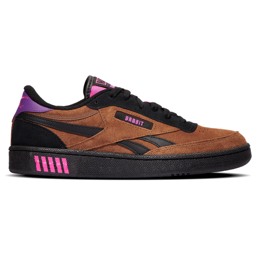 

Reebok Mens Reebok Club C Revenge Gambit - Mens Basketball Shoes Pink/Black/Brown Size 10.5