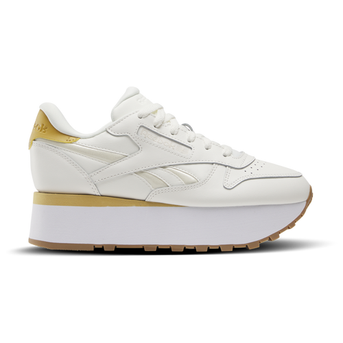 

Reebok Womens Reebok Classic Leather Triple Lift - Womens Running Shoes Chalk/Chalk/Heritage Gold Size 06.5