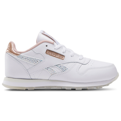 Girls' Preschool - Reebok Classic Leather - White/Rose Gold