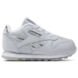 Girls' Toddler - Reebok Classic Leather - White/Silver/Moon