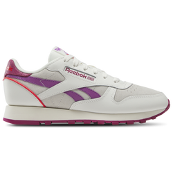 Women's - Reebok Classic Leather - Chalk/Very Berry/Purple Rave