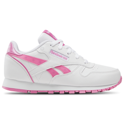 Girls' Preschool - Reebok Classic Leather Step N Flash - White/True Pink