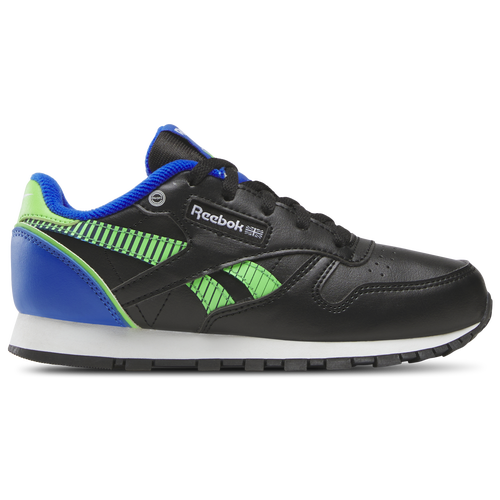 BOYS - Reebok Classic Leather Step N Flash - Solar Lime/Black Optimum Blue