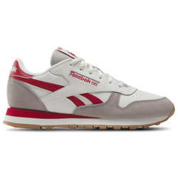Boys' Grade School - Reebok Classic Leather - Hazy Grey/Chalk/Vector Red