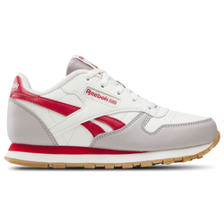 Boys' Preschool - Reebok Classic Leather - Hazy Grey/Chalk/Vector Red