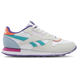 Boys' Grade School - Reebok Classic Leather - Barely Grey/Dynamic Purple/Bold Pink