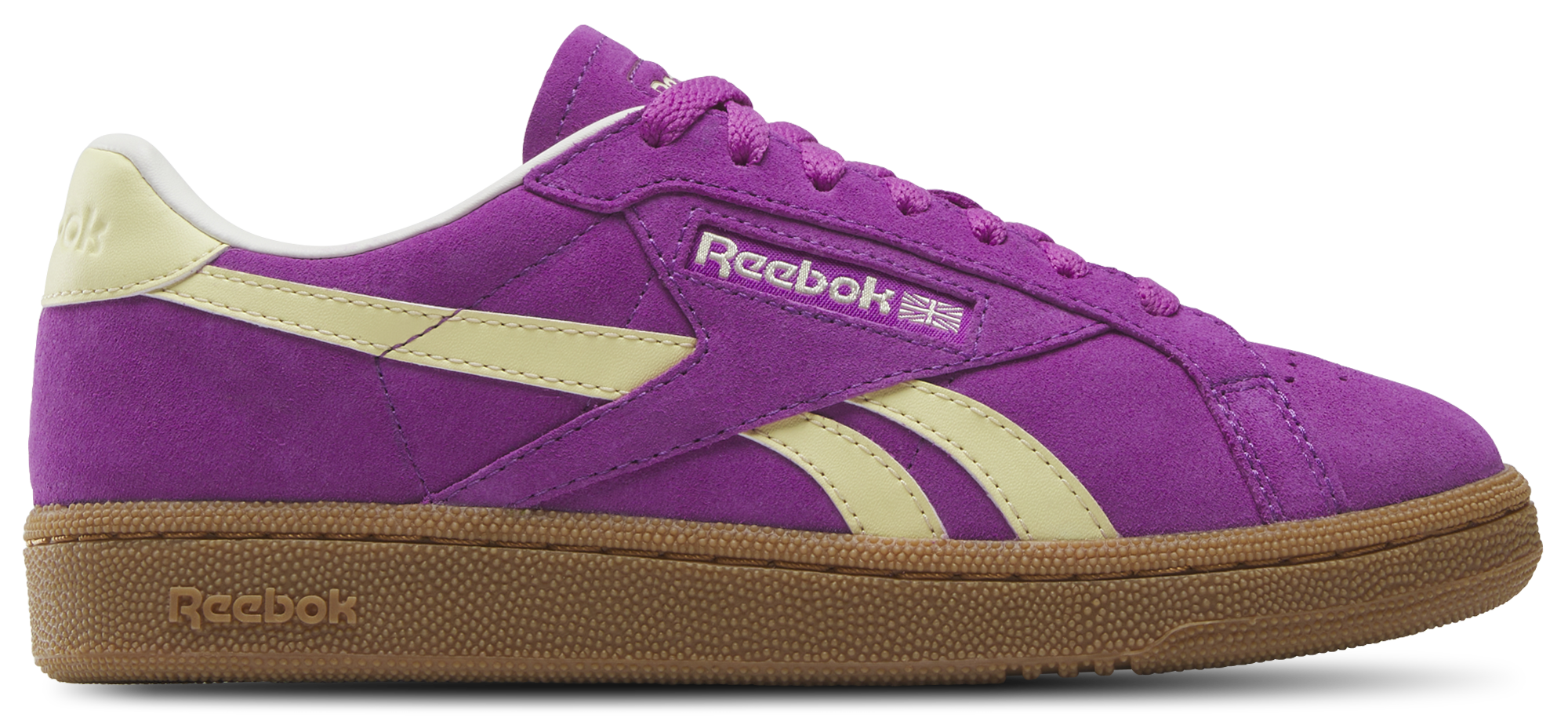 Women's - Reebok Club C Grounds UK - Purple Rave/Chalk Bleached Yellow