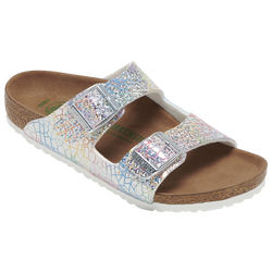 Girls' Preschool - Birkenstock Arizona Sandals - Silver/Brown