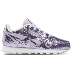 Girls' Preschool - Reebok Classic Leather Step N' Flash 2.0 - Digital Gleam/Purple/Ftwr White