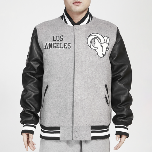 

Pro Standard Mens Los Angeles Rams Pro Standard Rams Varsity Jacket - Mens Heather Grey/Black Size XL