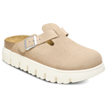 Birkenstock Boston Chunky -  White/Warm Sand