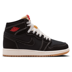 Boys' Grade School - Jordan Retro 1 High OG  - Black/White/Red