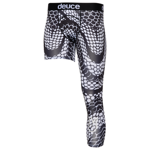 MENS - Deuce One Legged Basketball Tights - Black/White