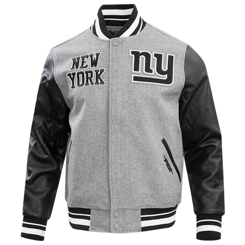 

Pro Standard Mens Pro Standard Giants Varsity Jacket - Mens Heather Grey/Black Size M