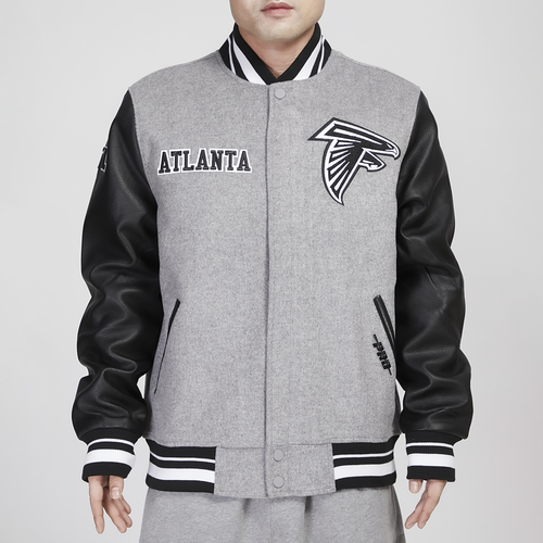 Pro Standard Mens Atlanta Falcons  Falcons Varsity Jacket In Black/heather Grey